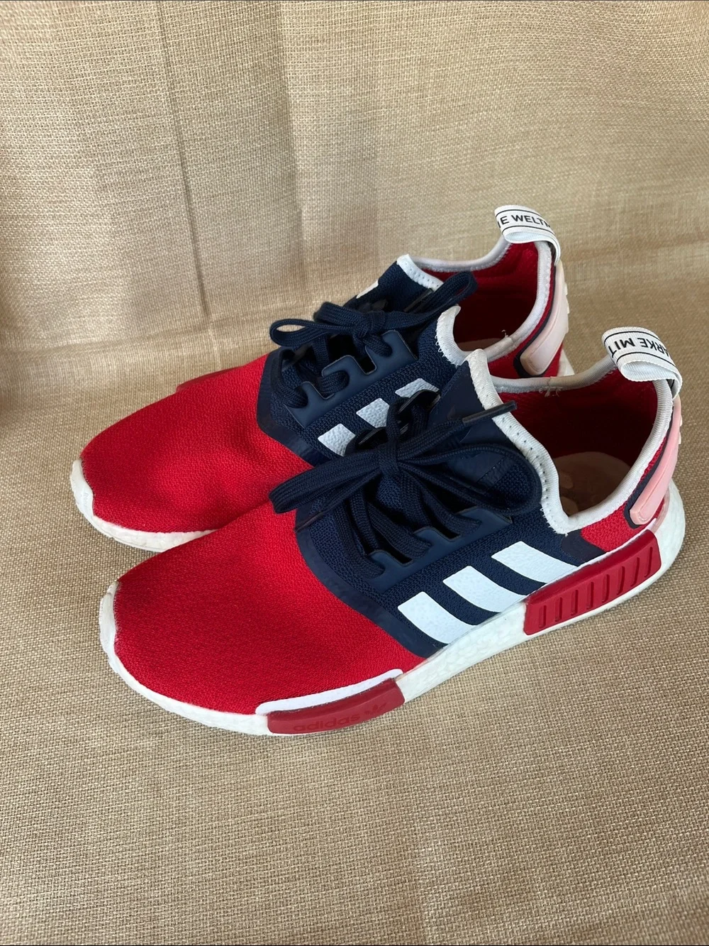 Adidas NMD R1 BOOST Red & Navy Mesh low top